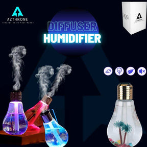 Bulb Humidifier / Aroma Diffuser / Air Purifier - Original Product ( With Colorful Changing Lights )