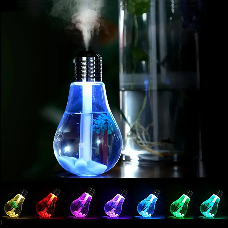 Bulb Humidifier / Aroma Diffuser / Air Purifier - Original Product ( With Colorful Changing Lights )